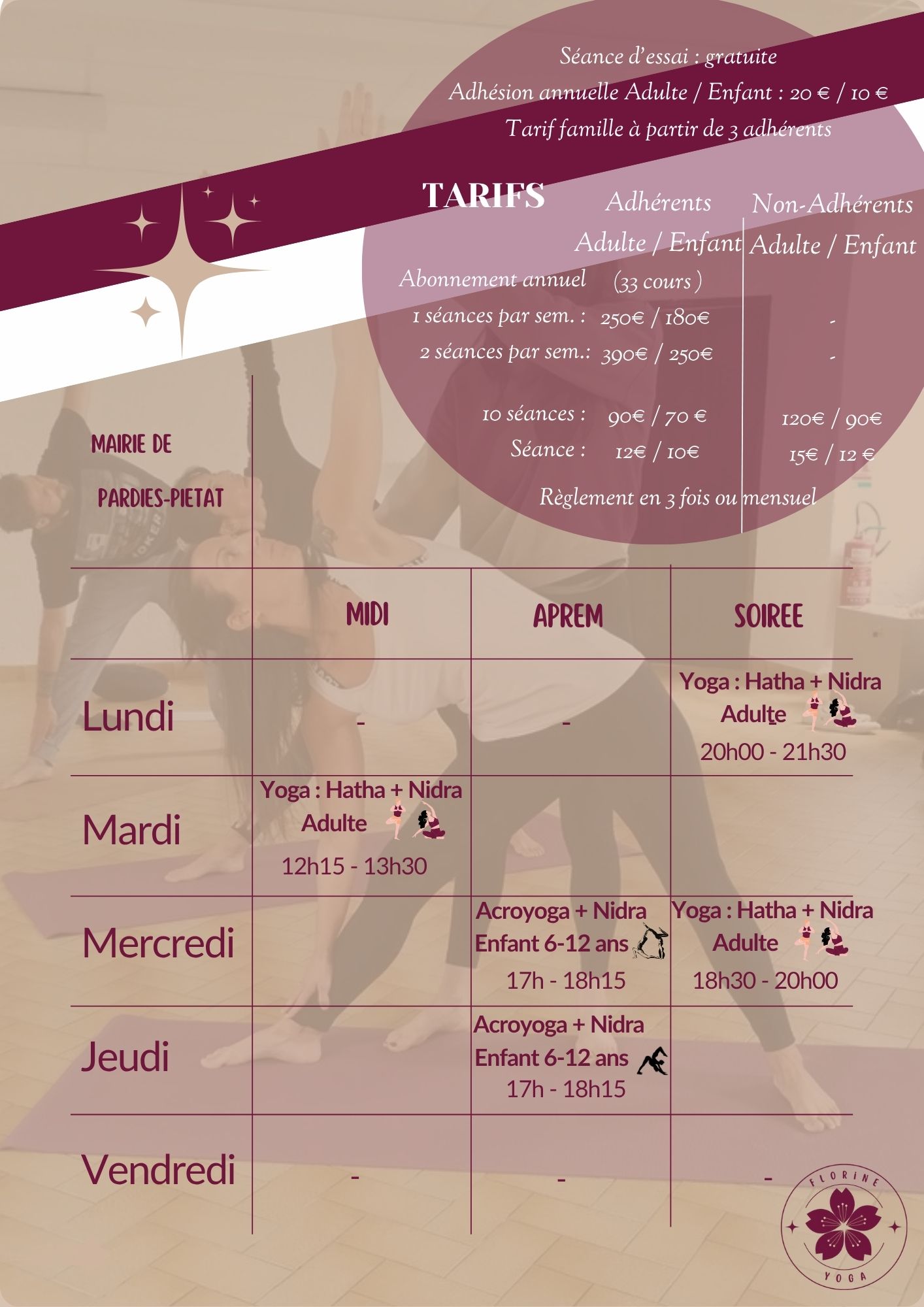 FLYER A4 Florine yoga nature